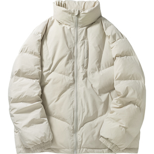 苏打汽水工作室冬季时尚胸口拉链装饰立领棉服男女款加厚保暖棉衣