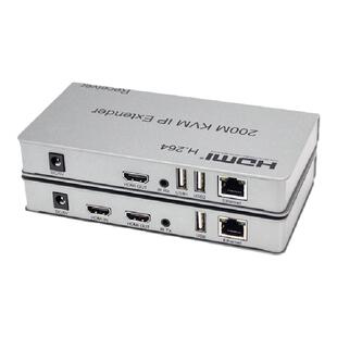 阿卡斯 HDMI网线延长器 200米网络传输器转RJ45口带USB键盘鼠标环通可过交换机一发多收视频KVM延长器4芯线
