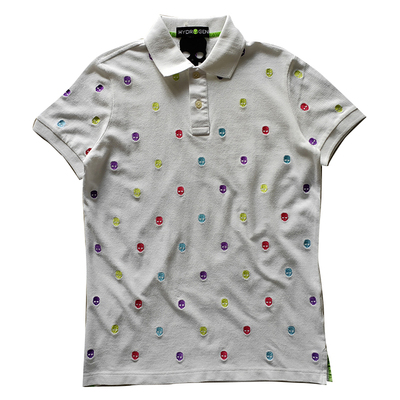 HYDROGEN男网眼纯棉骷髅Polo衫