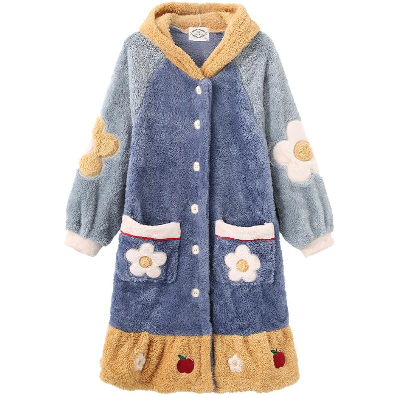 雪俐珊瑚绒家居服睡衣