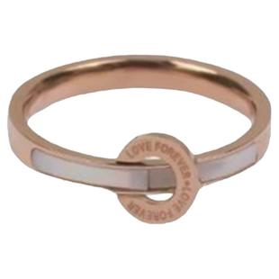 钛钢不掉色INS小众轻奢高级感白贝母戒指女chic时尚个性百搭女戒