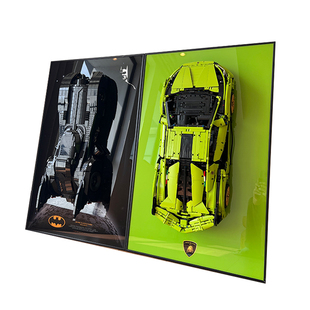 ST潮玩积木上墙框展示柜保时捷911兰博基尼迈凯伦F1布加迪蝙蝠侠