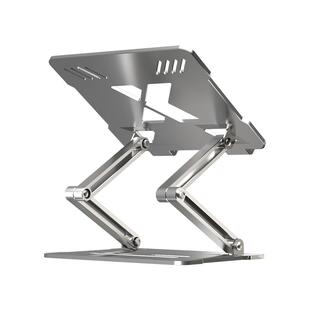 美国HOOYS】三层碳素钢笔记本电脑支架增高架悬空可升降散热器折叠调节立式办公托架子适用macbook底座散热架