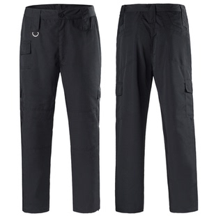 冬季保安裤子男黑色加绒加厚耐磨工作服作战裤春秋冬安保作训服裤