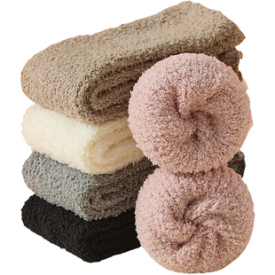 女童毛毛袜套堆堆袜儿童冬季加厚保暖粉色雪地靴腿套宝宝毛绒袜筒