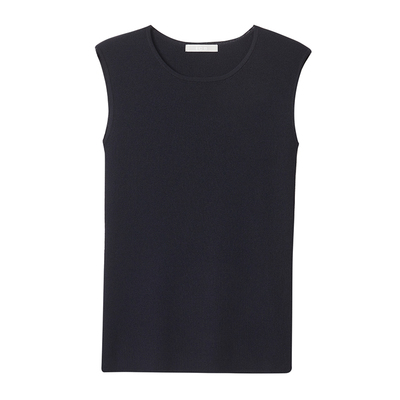 混纺修身无袖针织衫背心商场同款