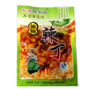 鸿富利阿妈妮咸菜油椒辣丁60g下饭菜朝鲜族泡菜东北小菜包邮