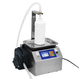 穿山乙小型称重式全自动定量加液体胶水药水数控罐装蠕动泵灌装机