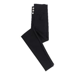 打底裤女春秋外穿2025新款高腰加绒紧身黑色弹力铅笔小脚黑裤子冬