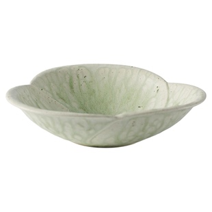 秋野家 景德镇日式复古餐具创意三瓣花盘小菜碟粗陶家用 菜盘果盘