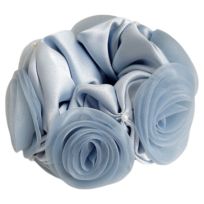 桃子柚法式复古玫瑰花大肠发圈