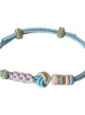 手绳编织绳手链可穿黄金转运珠