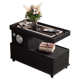 可移动茶几小户型现代简约边柜轻奢客厅意式极简新款沙发边几推车