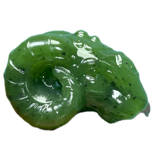 和田碧玉羊头三通配饰天然和田玉佛头文玩串珠链配饰diy定制玉器