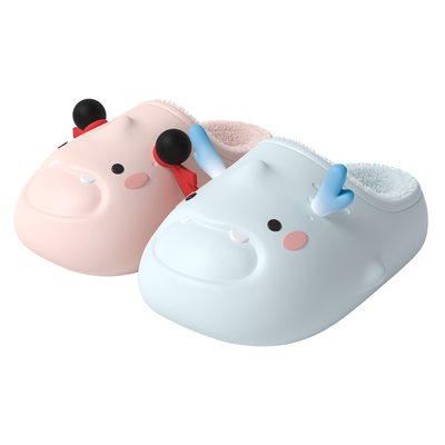 latetime鸳鸯哪吒儿童棉拖鞋冬季
