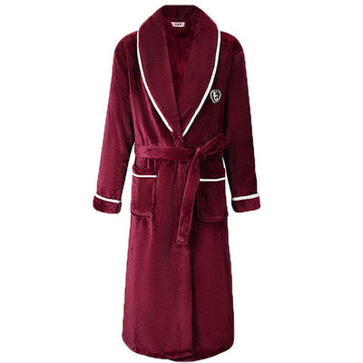 秋冬法兰绒睡袍性感男女