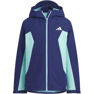 阿迪达斯童装25冬季男大童儿童630蓬保暖三合一羽绒服外套KC5922