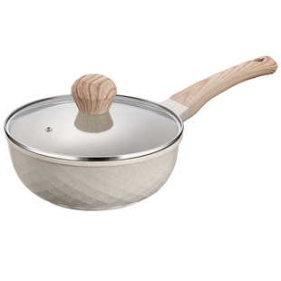 迷你炒锅家用麦饭石小炒锅两人用平底不粘锅一人食婴儿辅食炒菜锅