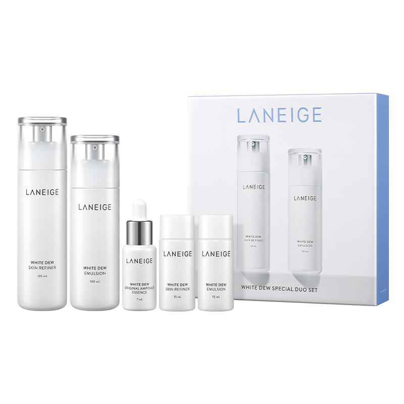【自营】Laneige兰芝臻白晶透水乳护肤套装秋冬补水保湿提亮舒缓