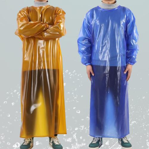 牛筋防水防油罩衣男干活长袖屠宰围裙背衣水产倒穿衣反工作服耐磨