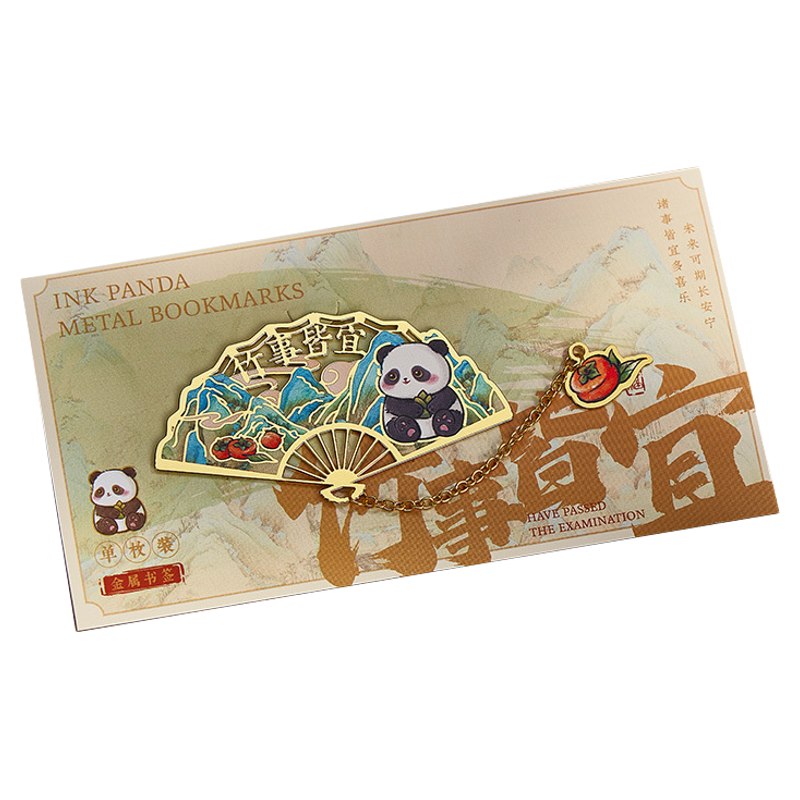 熊猫文创金属书签可定制
