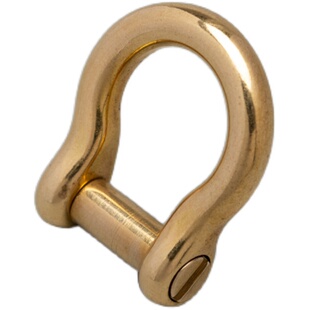 日版创意黄铜马蹄扣一字槽可拆卸箱包DIY配件纯铜汽车钥匙扣包邮