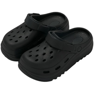 厚底洞洞鞋男款2026新款夏季外穿防滑防臭海边沙滩踩屎感凉拖鞋男