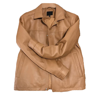 明年春款抢鲜！美国单奢侈品意大利绒面山羊皮男教练皮夹克真皮衣