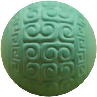 高瓷优化绿松石配珠108文玩手串散珠diy回纹珠手链配饰老型雕刻件