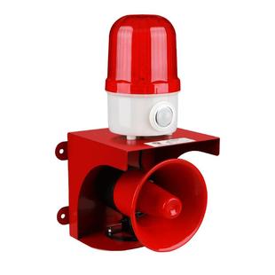 人体感应声光报警器红外线防盗来人提醒高分贝警报器语音播报喇叭