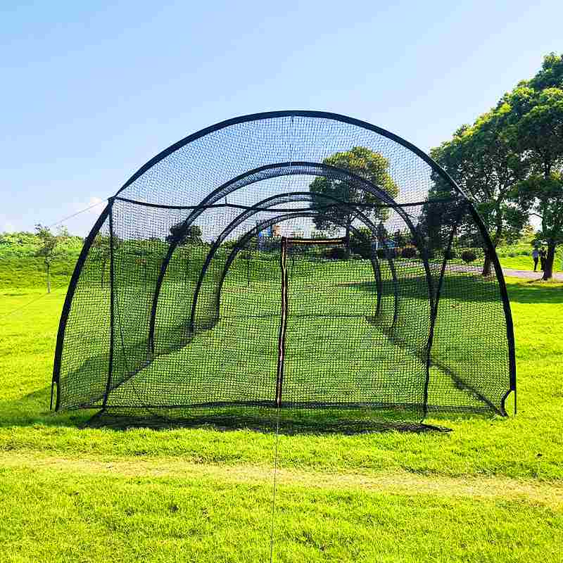简易打击网打击笼黑色无结网定 制棒球网球练习网拱形训练鸟笼