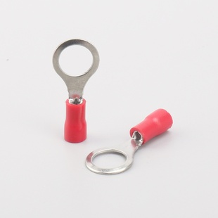 圆形预绝缘端头端子RV2.5 绝缘冷圆形预端子接线 4大型压黄铜款