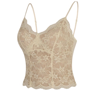 蕾丝吊带背心女士2026新款上衣可外穿带胸垫内搭打底一体白色黑色