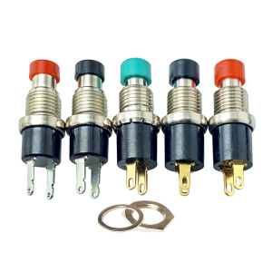 进口自复位开关按钮φ7mm常开常闭金属圆形按键小触点开关自锁按