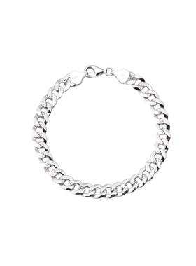 银色粗链条项链男女轻奢百搭手链