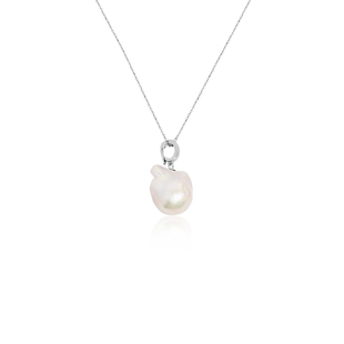 EGO ACC 雅痞风高级感天然巴洛克珍珠项链2025新款轻奢毛衣链s925