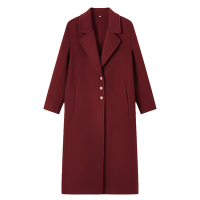 高档修身显瘦双面羊毛呢大衣