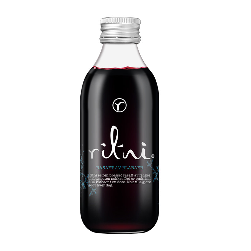 裸饮Ritni蓝莓汁 挪威进口0脂肪无添加糖 家用组合装野生蓝莓原浆