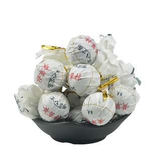 普洱生茶龙珠临沧古树茶云南普洱茶球小坨茶生普黄草林头春礼盒装