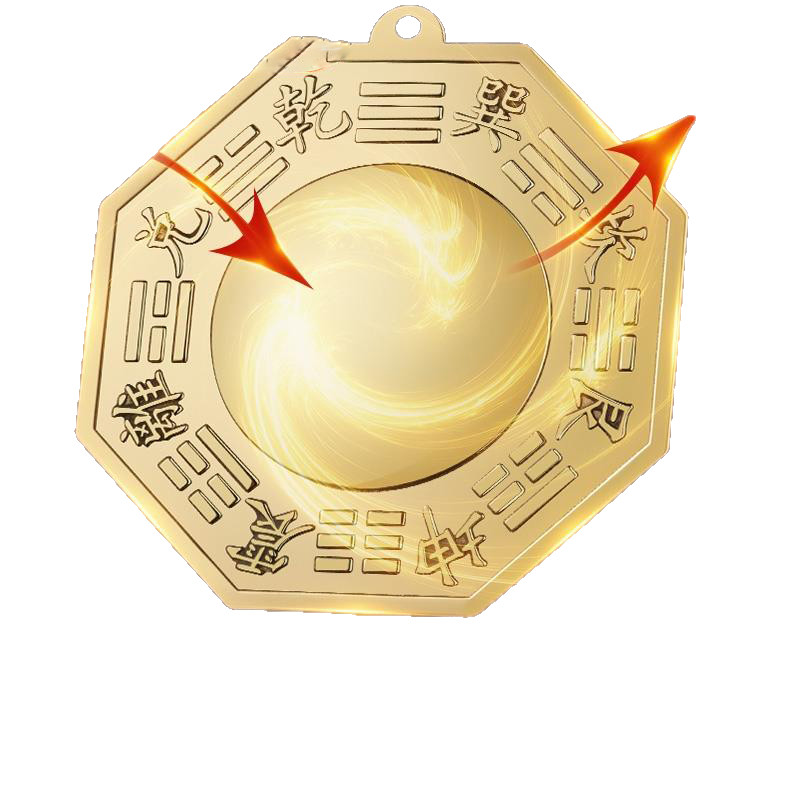 八卦镜凸镜窗户纯铜太极凹凸平面镜家用大门口客厅店铺摆件挂件镜