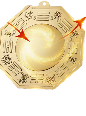 八卦镜凸镜窗户纯铜太极凹凸平面镜家用大门口客厅店铺摆件挂件镜