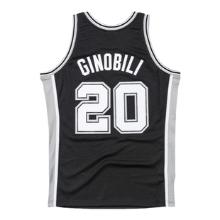 NBA官方正品Mitchell&Ness马刺吉诺比利复古球衣SW球迷版篮球服