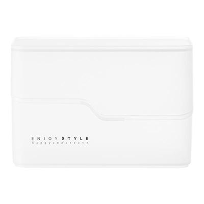 带盖简约风桌面家用护肤品镜柜