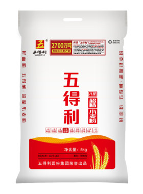 五得利六星超精5kg小麦粉
