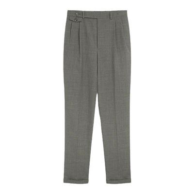 dunhill登喜路男士130支羊毛及羊绒双褶 Travel 长裤