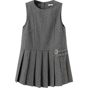 巴拉巴拉女童连衣裙中大童洋气裙子冬装新款童装儿童宝宝背心裙潮