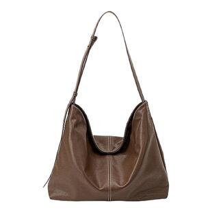 红谷包包2026新款真皮单肩腋下包女款通勤软牛皮HOBO包休闲女士包