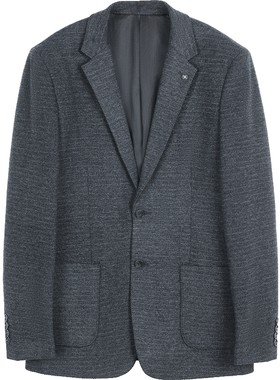 红豆秋季条纹西服修身弹性外套