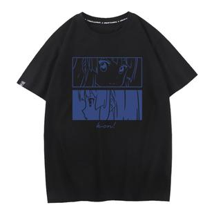K-ON蓝白碗秋山澪平泽唯动漫周边短袖二次元痛衣轻音少女T恤男女