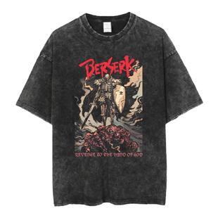 柒街巷剑风传奇T恤烙印战士Berserk动漫黑色圆领短袖纯棉 T-Shirt